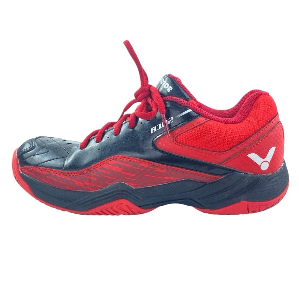 Victor A102 Women's Red Black Lace Up Low Top Badminton Sneakers Shoes Size 8.5